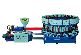  EK-5112YY 全自動圓盤式單（雙）色休閑鞋、運動鞋結(jié)幫注射成型機
